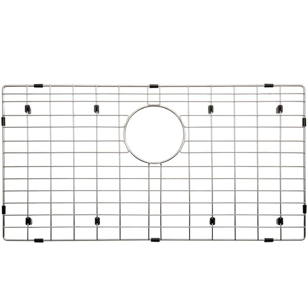 27.44" x 14.45" Stainless Steel Sink Grid with Rear Drain