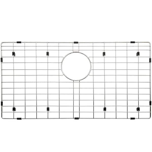 27.44 in. x 14.45 in. Rear Drain Stainless Steel Sink Grid