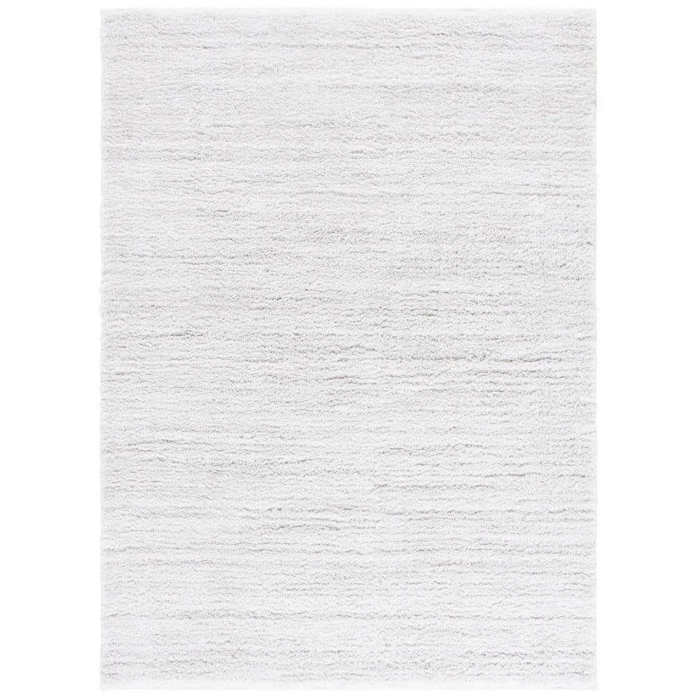 Rumi Shag 4 ft. x 6 ft. Light Gray/Ivory Abstract Striped Area Rug price history on PriceWatchPro