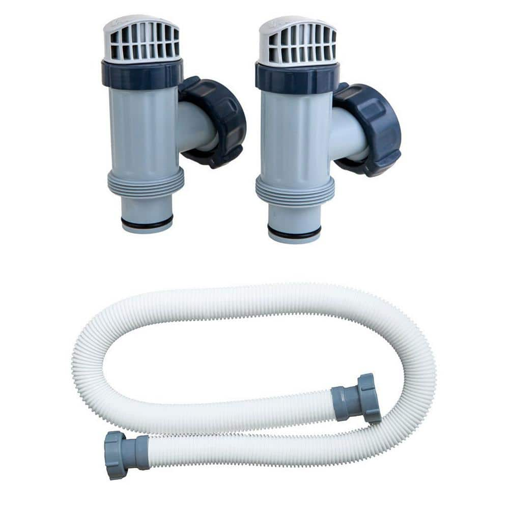 Intex Plunger Valves Replacement Part and Pool Pump Replacement Hose (2-Pack)