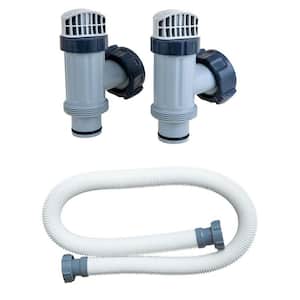 Plunger Valves Replacement Part and Pool Pump Replacement Hose (2-Pack)