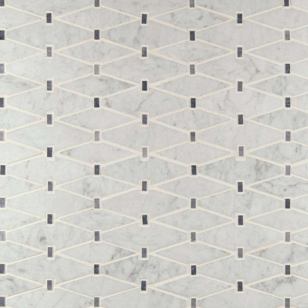 Azula Floret 12x12 Marble Mosaic Tile for Bathroom and Kitchen