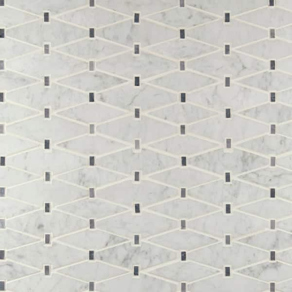 MSI Marbella Diamond 12 in. x 12 in. Polished Marble Mesh-Mounted Mosaic Floor and Wall Tile (1 sq. ft./Each)