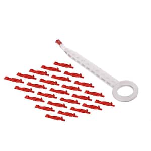 RJ45 Red Net-Lock Patch Cable Locking Key Insert, Tamper Resistant 25 with 1 Extraction Tool