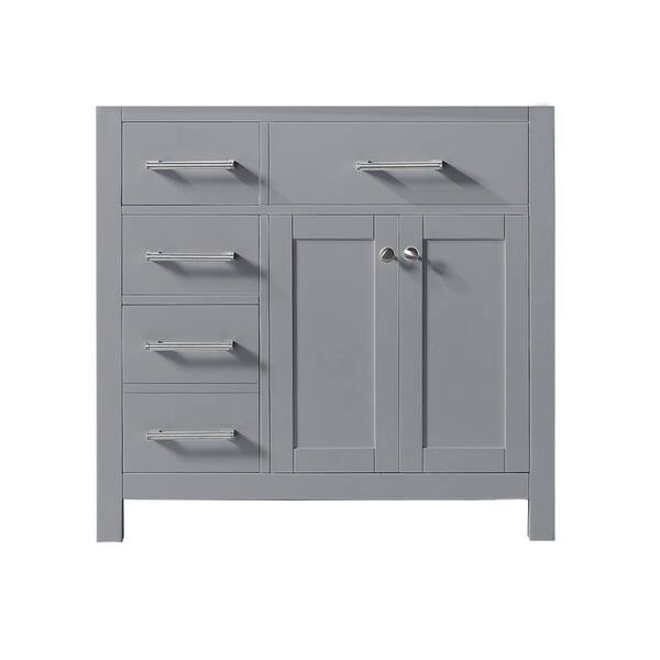 Exclusive Heritage Colette 36 in. W x 22 in. D x 34.2 in. H Bath Vanity Cabinet Only in Taupe Grey