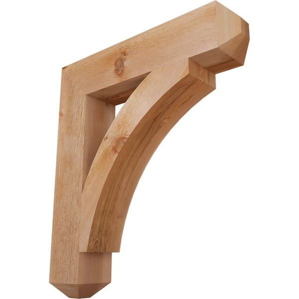 Ekena Millwork 6 in. x 34 in. x 30 in. Western Red Cedar Thorton Craftsman Rough Sawn Bracket