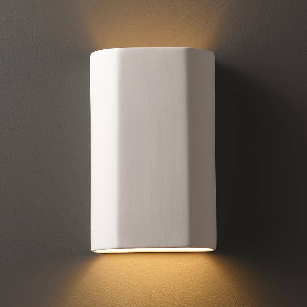 Bisque Hand-Crafted Ceramic 9.25" Dimmable Wall Sconce