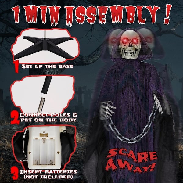 Adorno De Navidad/Halloween Tree Buddees - El Grim Reaper (La Parca), Resina Pintada A Mano, Edición 2020
