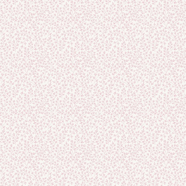 Unbranded Small Leaf Trail Pink Matte Finish EcoDeco Material Non-Pasted Wallpaper Roll