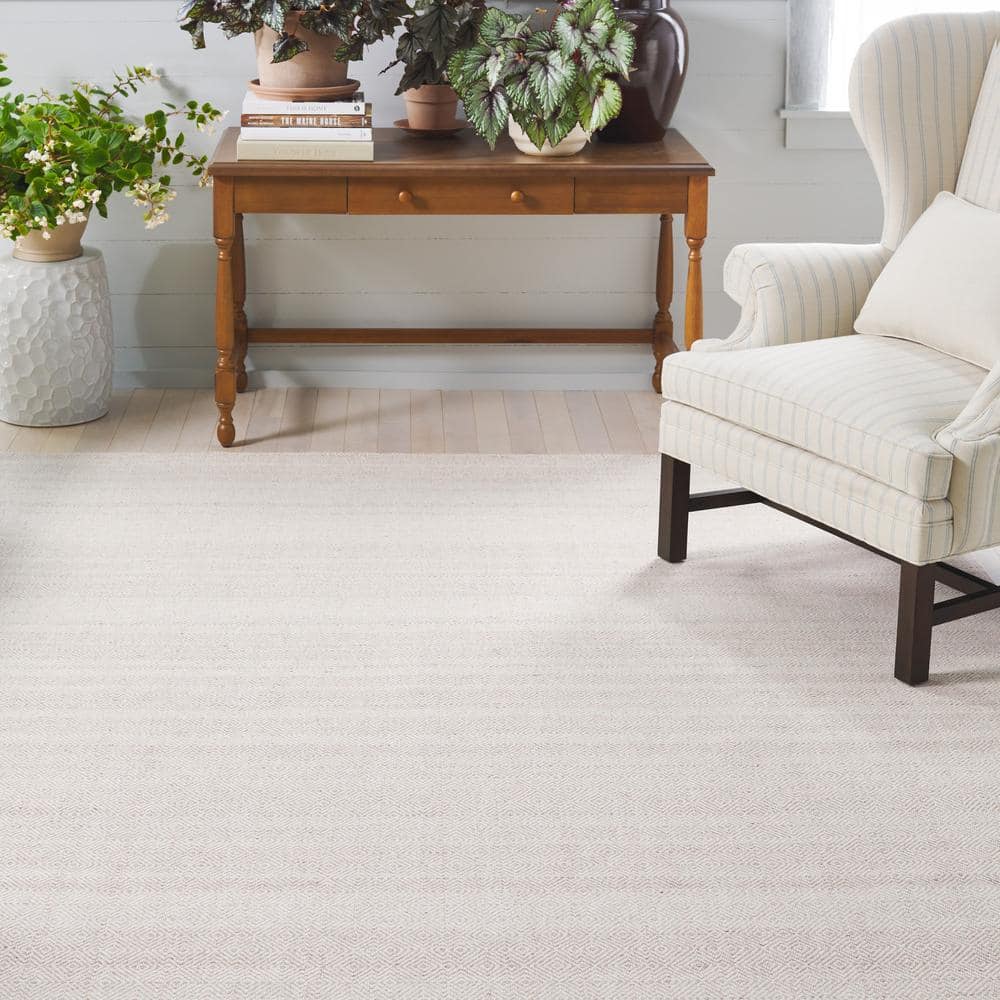 Beige Ivory Tufted Handmade Wool Area Rug 5' x 8'