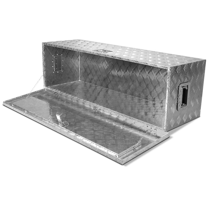 48 in. Aluminum Underbody Tool Storage Box For Pickup Truck ATV Camper Trailer RV Flatbed with Lock