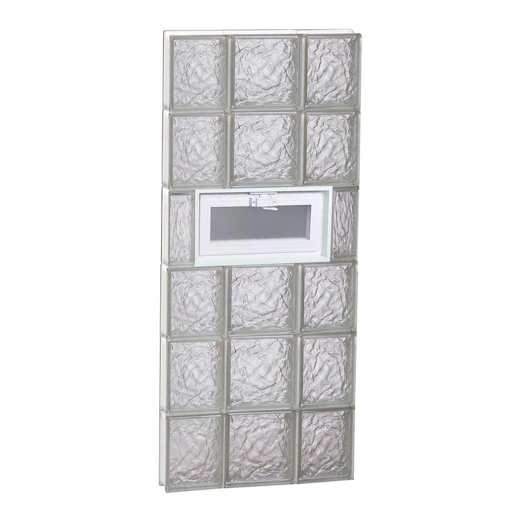 Clearly Secure 19 25 In X 46 5 In X 3 125 In Frameless Ice Pattern   Clearly Secure Glass Block Windows 2048vic 64 1000 