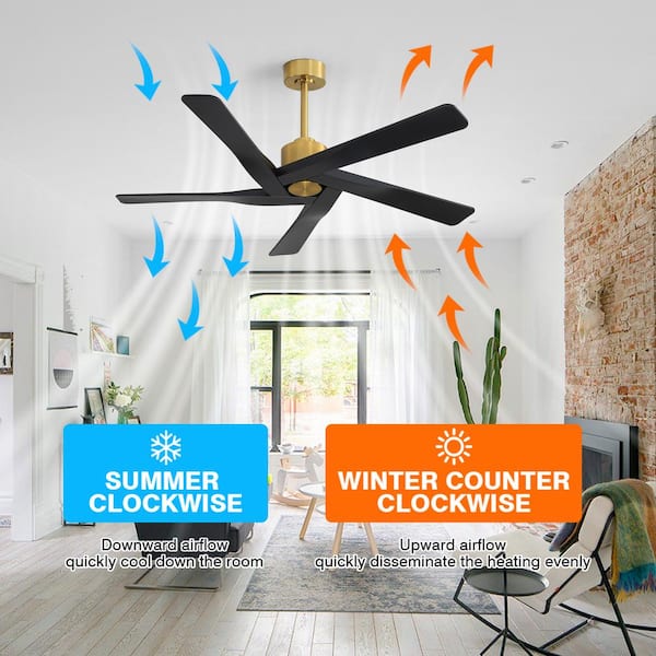 WINGBO 54 Fan Speeds Ceiling Fan in Bronze without Light (5 - Main Image