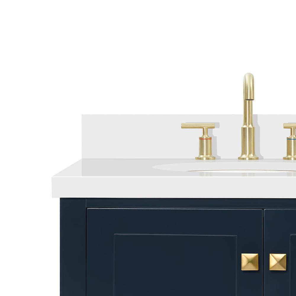 Midnight Blue 73" Double Basin Vanity with Quartz Top
