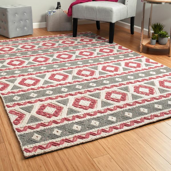 Ayrlies Garden Pink 9 ft. x 12 ft. Indoor/Outdoor Area Rug