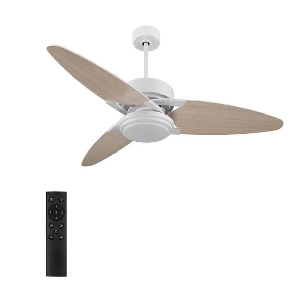 CARRO Maxwell 52 in. Color Changing Integrated LED Indoor White DC Motor Ceiling Fan with Light Kit and Remote Control