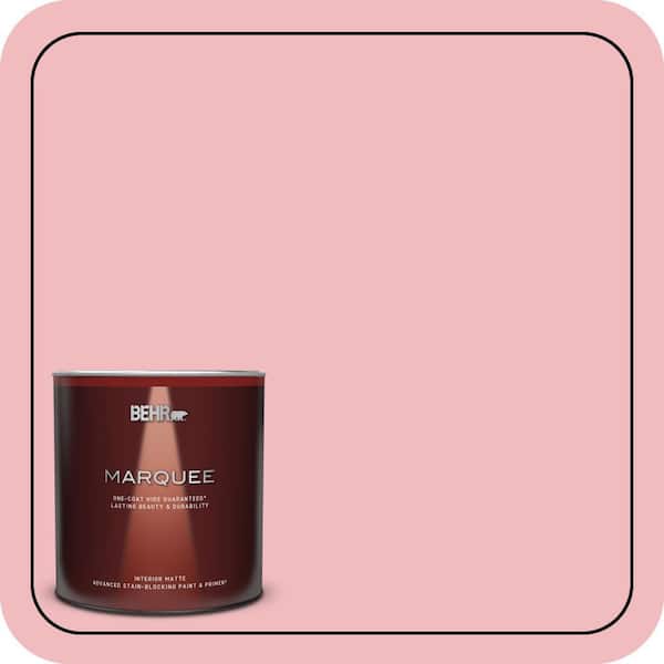 BEHR MARQUEE 1 qt. #P160-2 Blush Rush Matte Interior Paint & Primer