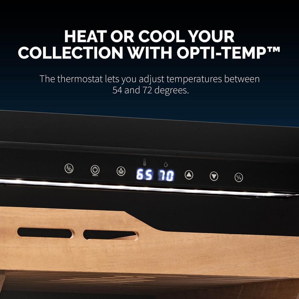 NewAir Black Electric Cigar Humidor with Cedar Drawers