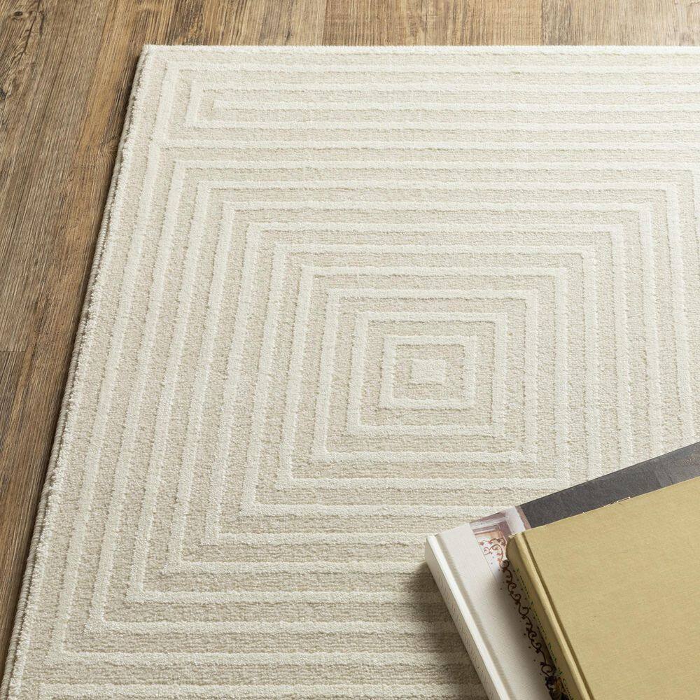 5' X 8' Beige And Brown Geometric Area Rug price history on PriceWatchPro