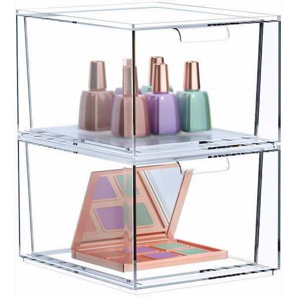 Sorbus Stackable 2 drawers Cosmetic Organizer Clear MUP-DW2 - The Home ...