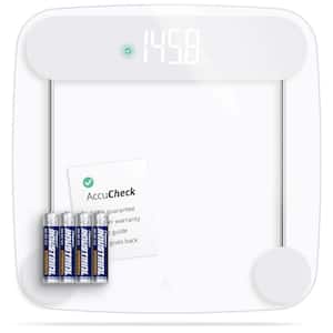 Digital Bathroom Scale with Step on and Auto Calibration in Clear
