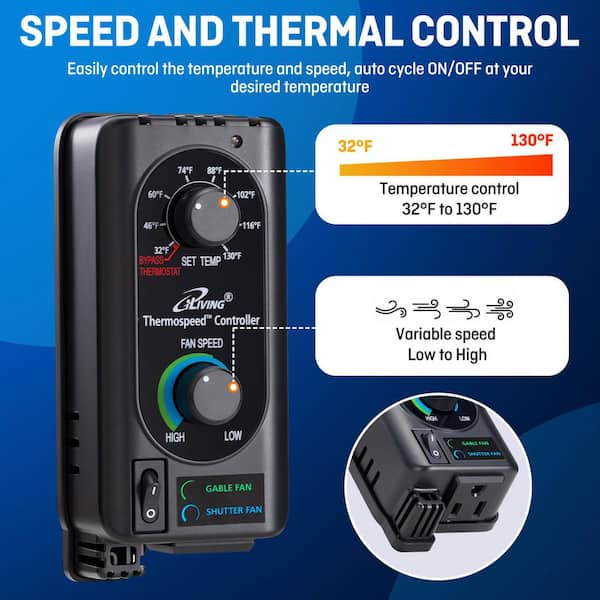 AC Infinity T14 Shutter Exhaust Ventilation Fan 14" - Astral Grow