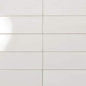 Metro 4 in. x 12 in. Matte White Ceramic Subway Wall Tile (10.4 sq. ft./Case) - 34 pack