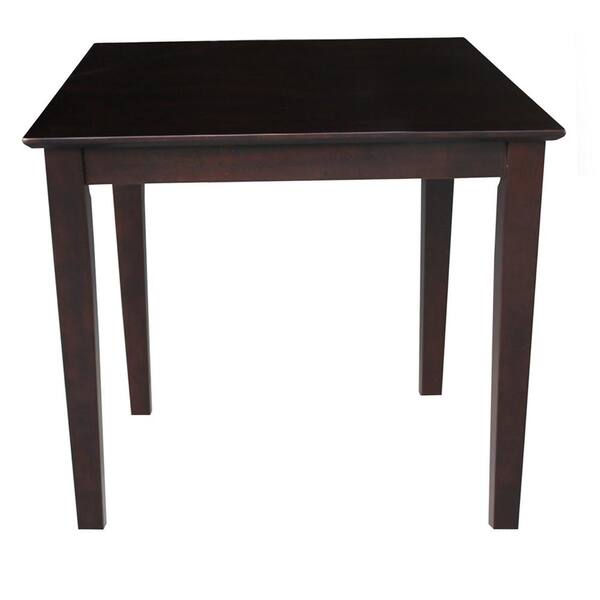 International Concepts Rich Mocha Solid Wood Counter Height Table