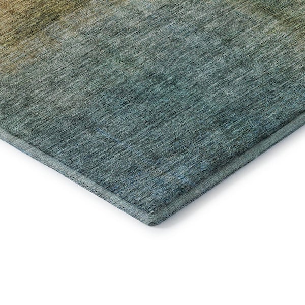 Mayfield Premium Machine Washable Abstract AMF1096 Blue 5 ft. x 7 ft. 6 in. Area Rug
