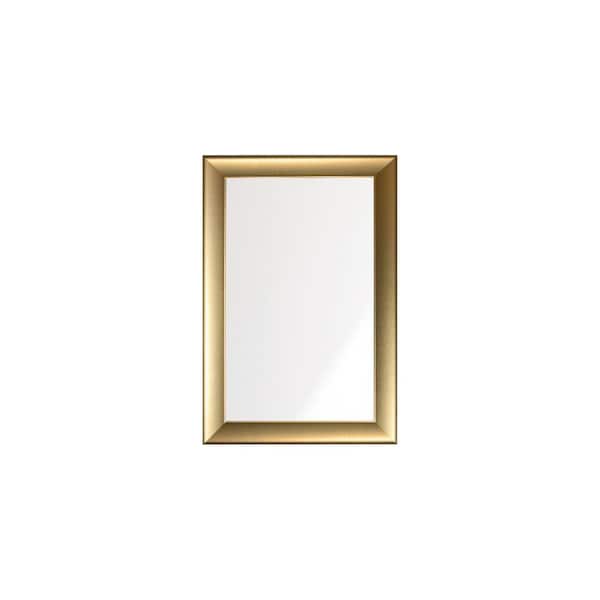 BrandtWorks Modern Swirled Gold Wall Mirror 25.5 in. W x 38 in. H