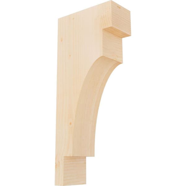 Ekena Millwork 5-1/2 in. x 12 in. x 28 in. Douglas Fir Mediterranean Smooth Corbel