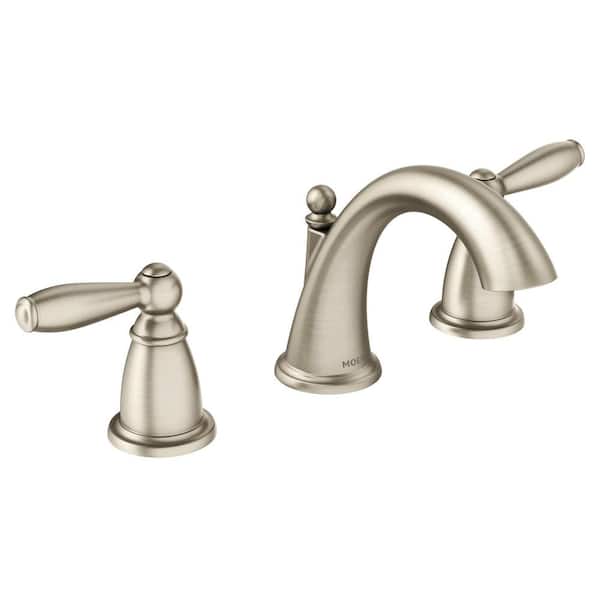 Brantford 8 in. Widespread 2-Handle High-Arc Bathroom Faucet in Brushed Nickel