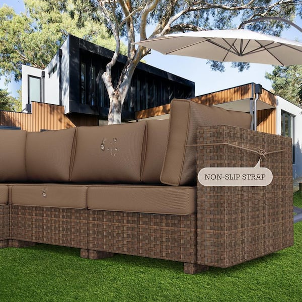 TEINIE Outdoor Replacement Cushions, 14-Piece Couch Cushions Patio