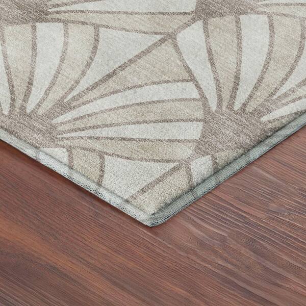 Mayfield Premium Machine Washable Abstract AMF2426 Ivory 10 ft. x 14 ft. Area Rug