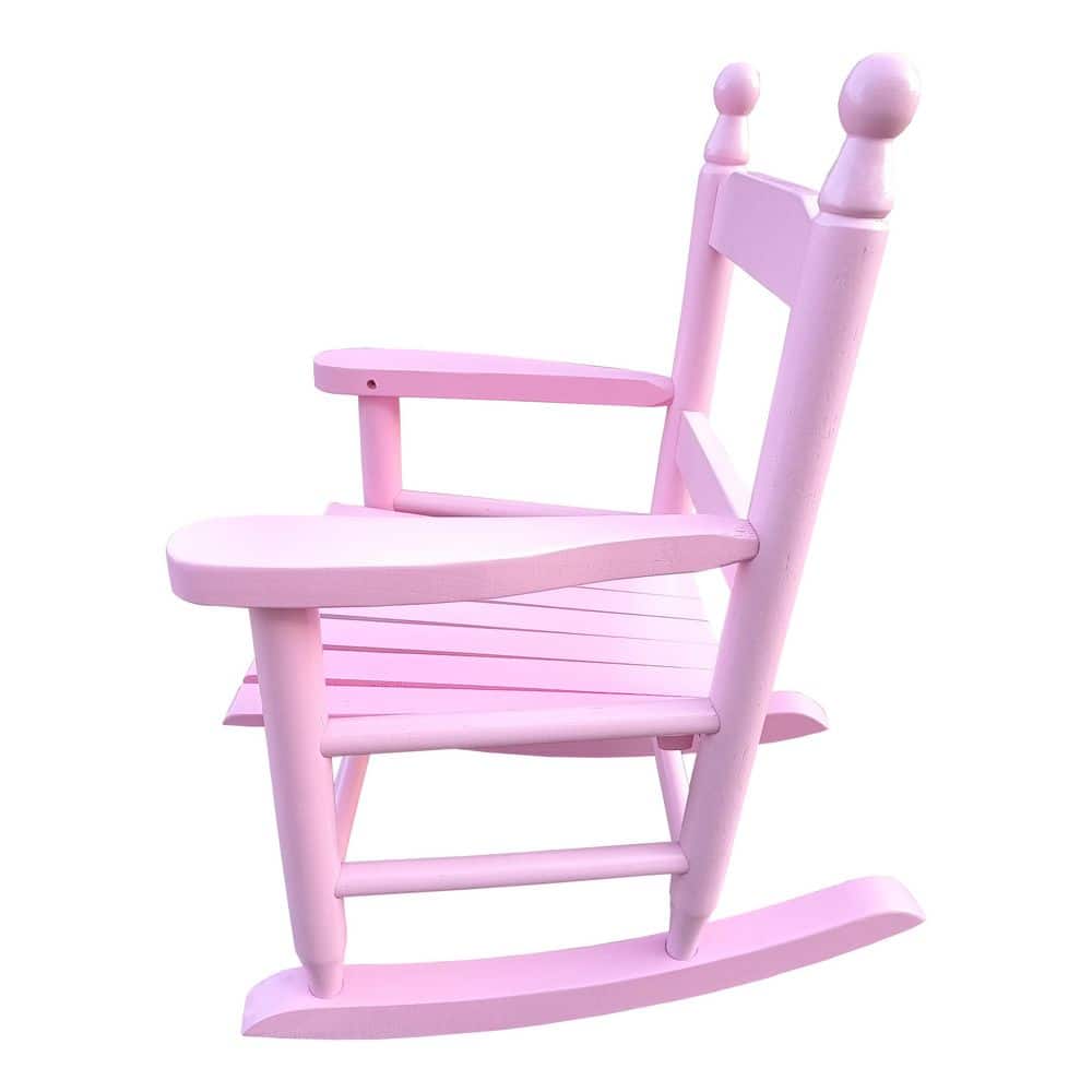 Light Pink Solid Wood Outdoor Rocking Chair for Kids RC-1017103-W - The ...