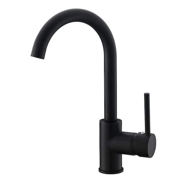 Unbranded Single Handle Kitchen Bar Faucet with 360 Degree, Single Hole Bar Kitchen Sink Faucet in Matte Black