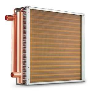 Heat Exchanger Water to Air 16 x 16 in. with 3-Row 3/8 in. Copper Ports 193-Aluminum Fins Heat Exchanger for Outdoor