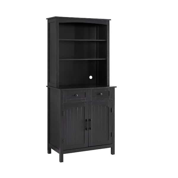 Home Source Industries Home Source Jill Zarin Black China Cabinet with Wood Doors