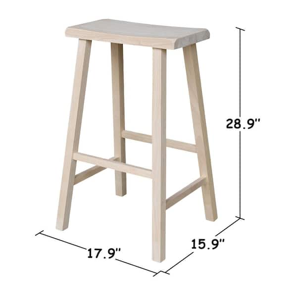 30 in unfinished wood bar stool