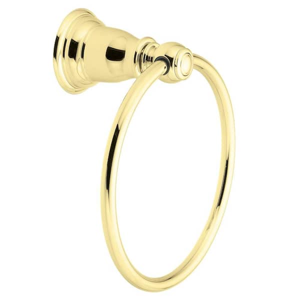 MOEN Kingsley Towel Ring in Polished Brass