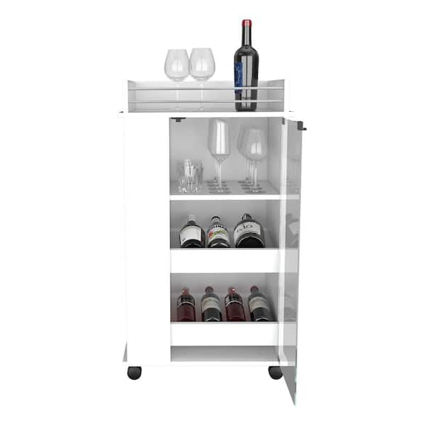 Unbranded Outdoor Grill Cart Cart with Casters, Glass Door and 2-Side Shelf