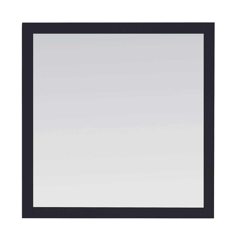 Home Decorators Collection 34.00 in. W x 34.00 in. H Framed Rectangular Bathroom Vanity Mirror in Midnight Blue