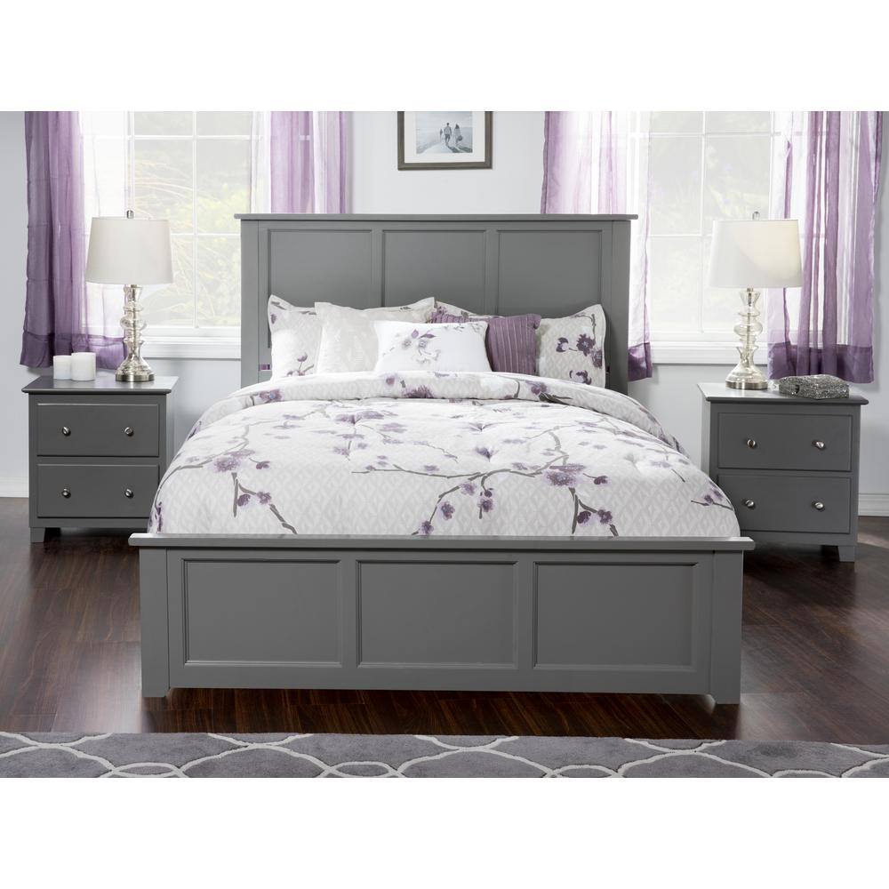 Elegant Queen Upholstered Bed Frame with Wood Headboard and Storage Drawer
