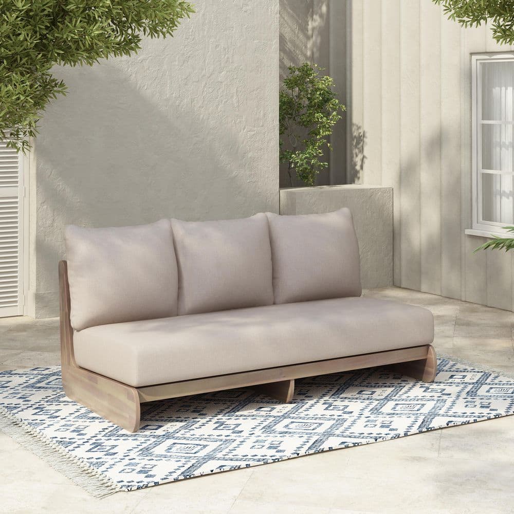 CHRISTOPHER KNIGHT HOME Bevis Modern Light Grey Solid Wood Outdoor