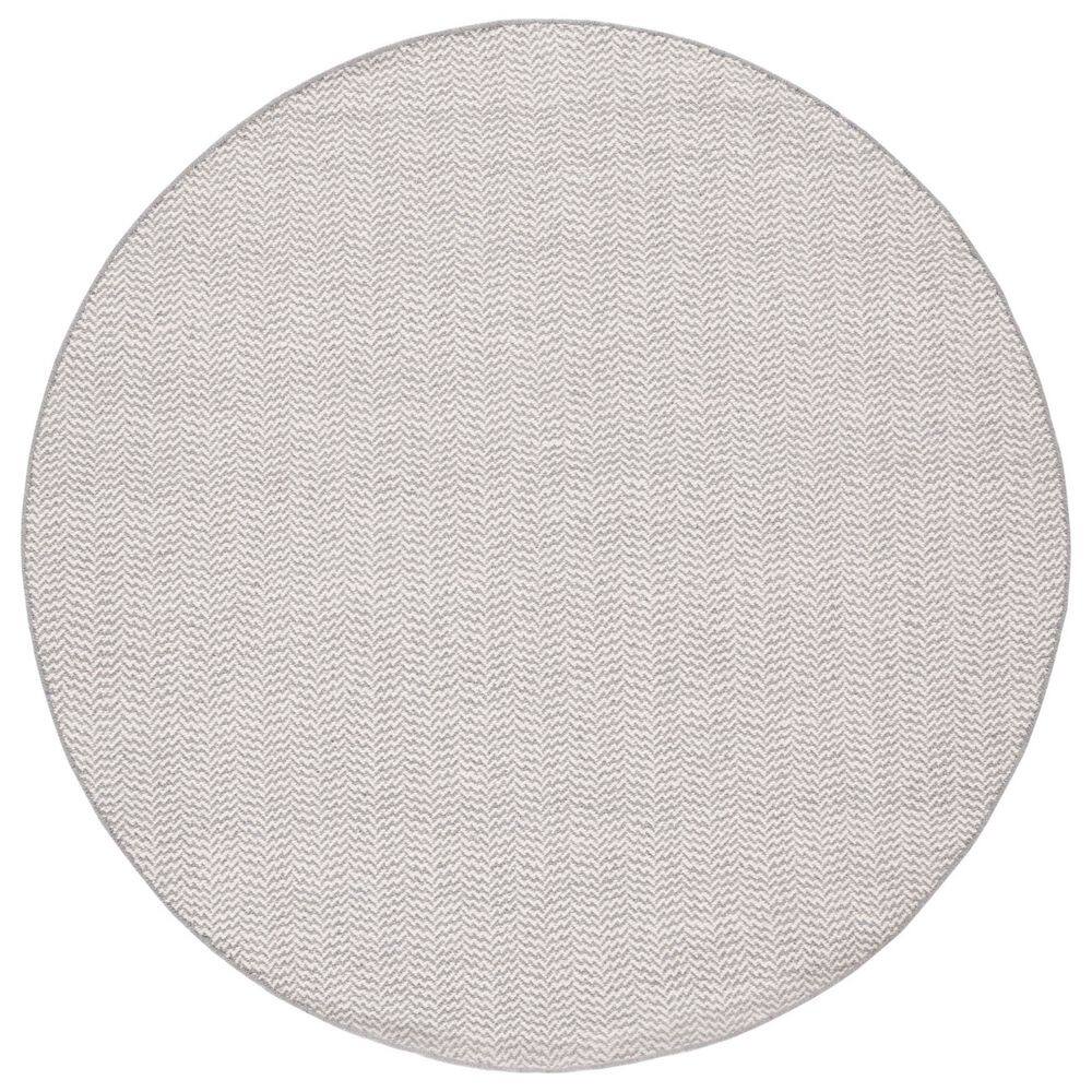 Vermont 6 ft. x 6 ft. Gray/Ivory Chevron Striped Round Area Rug price history on PriceWatchPro