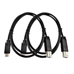 USB 2.0 A Male to Mini B Male with Screw (M3) Locking Cable, 12in, 2m, 5m