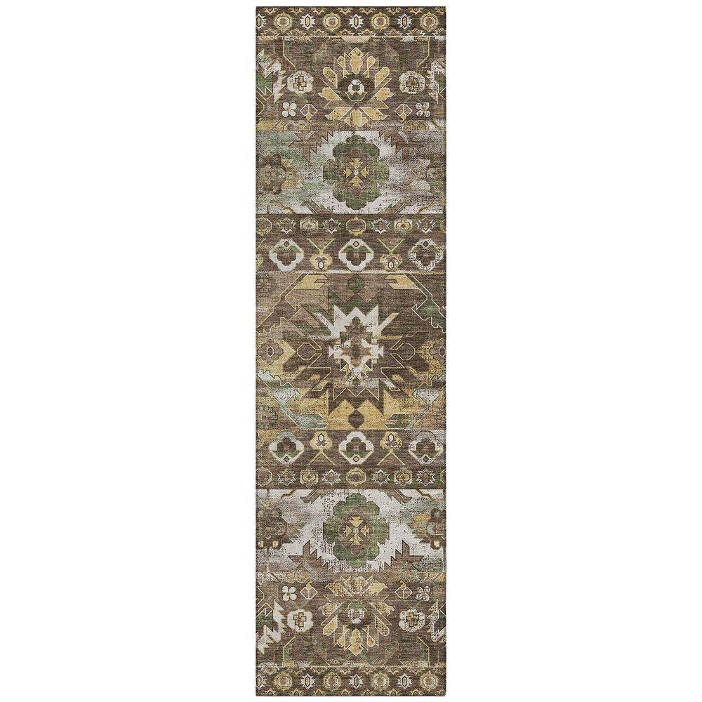 Chantille Machine Washable Indoor/Outdoor Abstract ACN2638 Brown 2 ft. x 7 ft. Runner Rug price history on PriceWatchPro