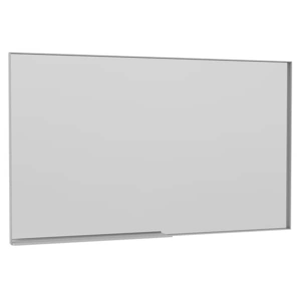 FUNKOL 36 in. W x 60 in. H Rectangular Aluminum Framed Wall Mounted Bathroom Vanity Mirror with Removable Tray in Sliver