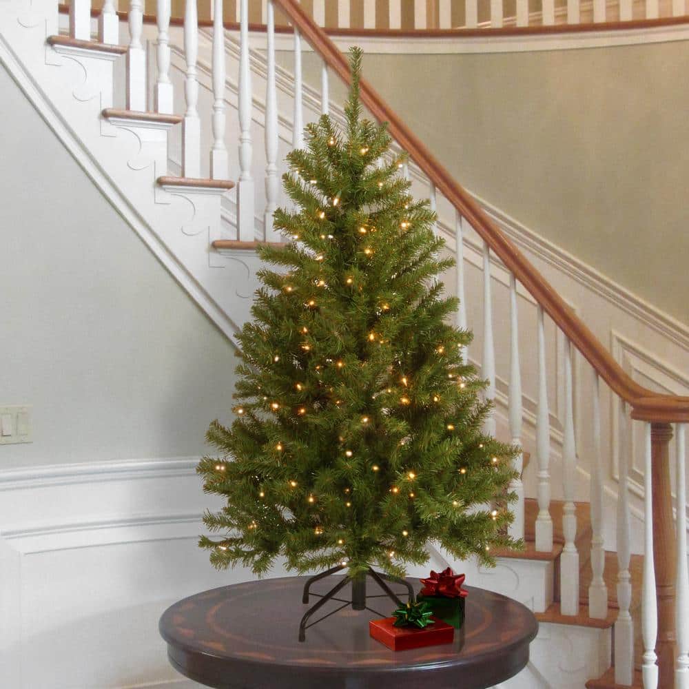 4.5' Prelit North Valley Spruce Artificial Christmas Tree with Clear Lights