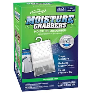 DampRid FG83FFESB Hanging Moisture Absorber Bags – Fragrance Free, 3-Pack (15.4 Oz Each)